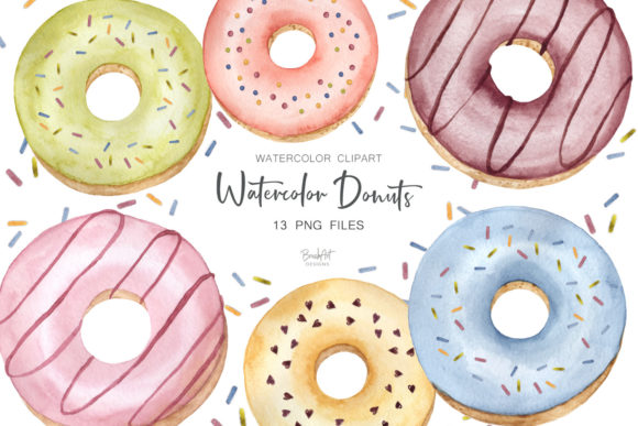 Donuts Watercolor Clipart Review